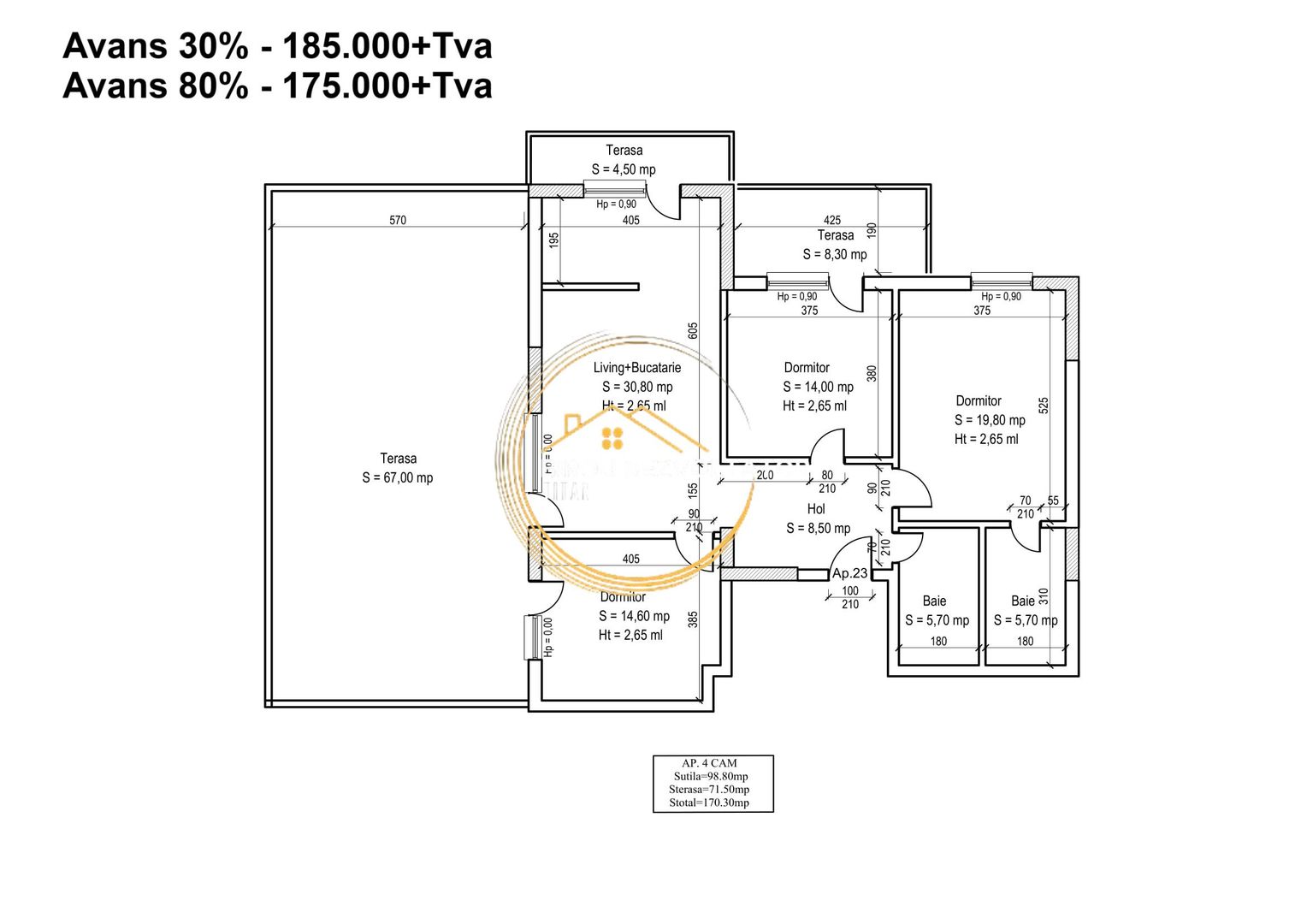 Penthouse Zona verde 1 Decembrie Titan Ansamblu premium Metrou STB - Poză 6