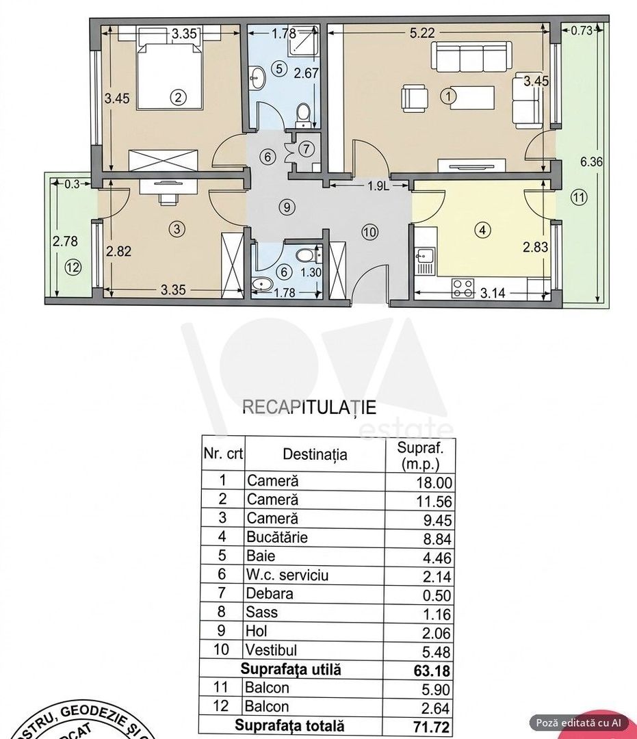 De vânzare: apartament 3 camere mobilat-utilat Militari-piata Gorjului - Poză 14