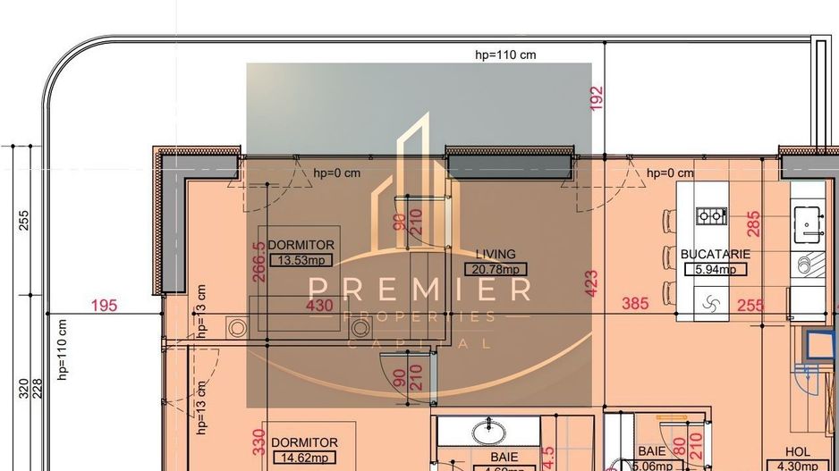 Apartament cu vedere panoramică superbă, etaj 14 – parcare  inclusă corp A - Poză 5