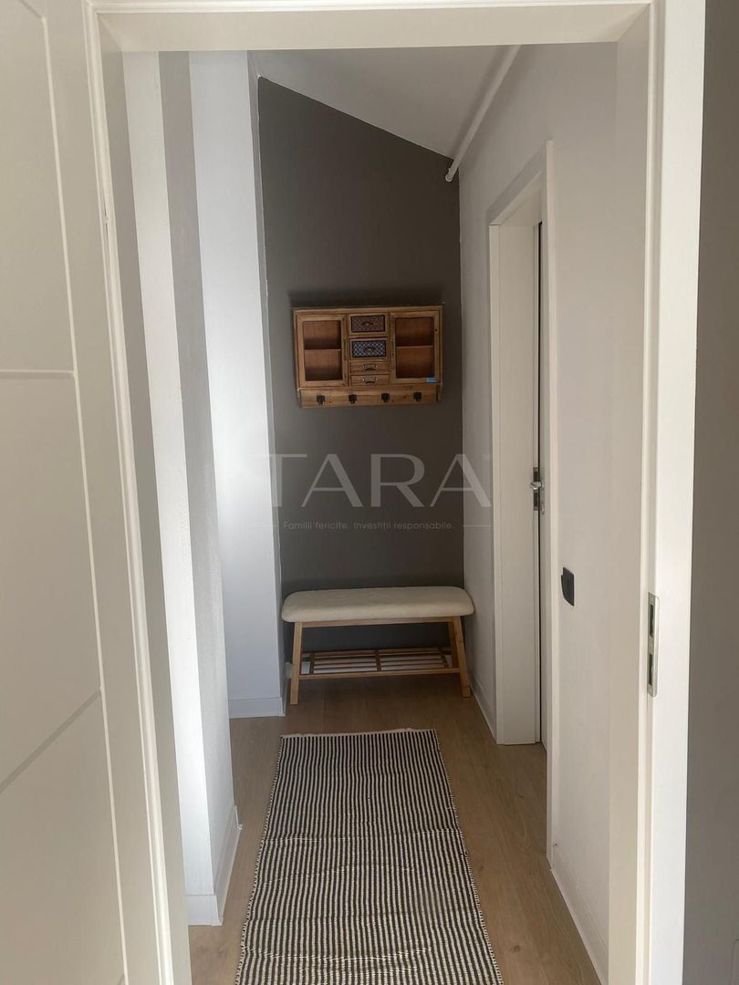 Nou, mobilat, nelocuit, apartament 3 camere. Garaj și boxă. Floresti. - Poză 12