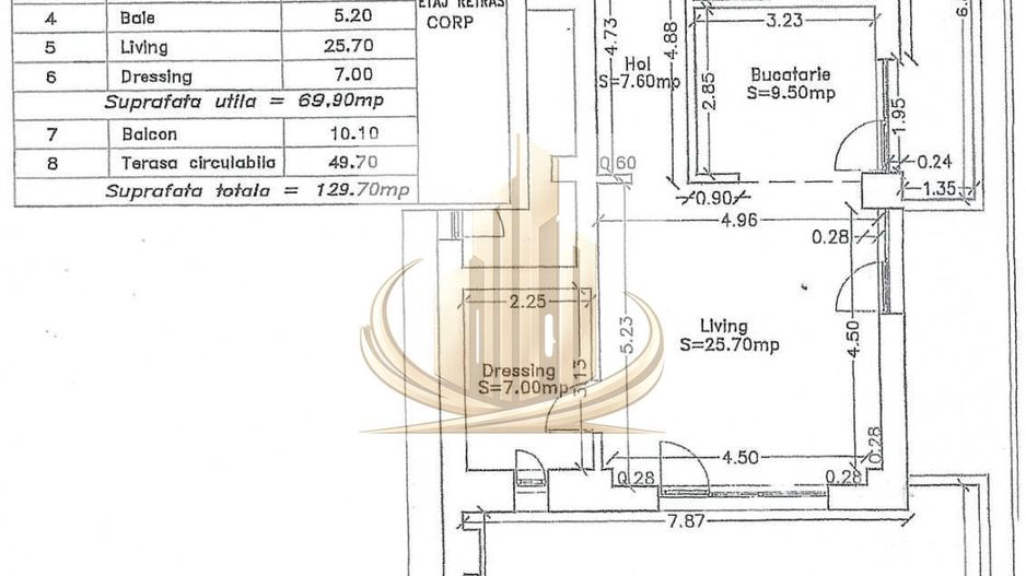 Penthouse - Iris - Armoniei 70mp si terasa 50mp - Poză 7