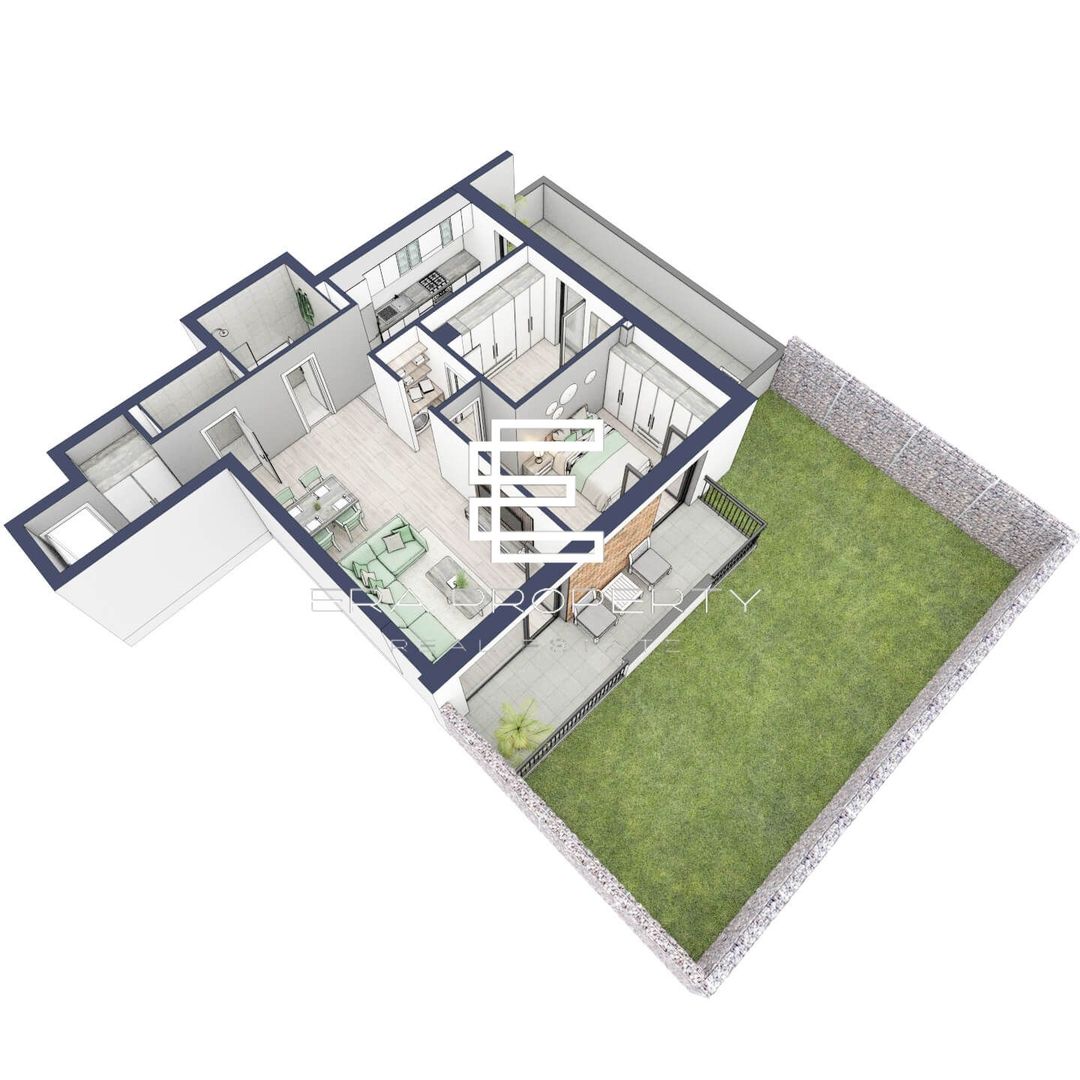 Apartament 3 camere | Design deosebit | Parter cu terasă și grădină |Sibiu - Schiță 13