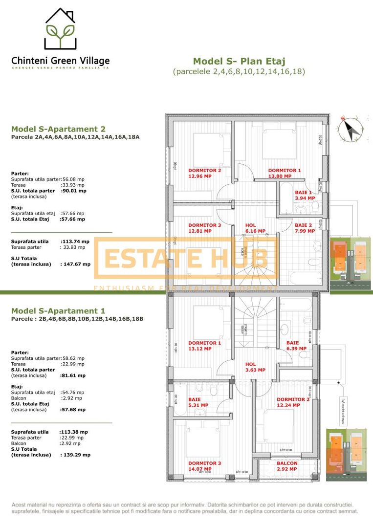 Direct de la Dezvoltator, Duplexuri, 5 camere, Valea Chintaului - Poză 3
