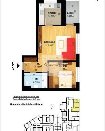 Apartamentul 2 camere cu Parcare Subterana zona Carrefour Orhideea - Poză 3