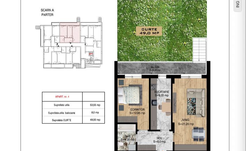 AP. 2CAM DECOMANDAT + GRADINA PROIECT PREMIUM P+3+4R / PALLADY! - Poză 1