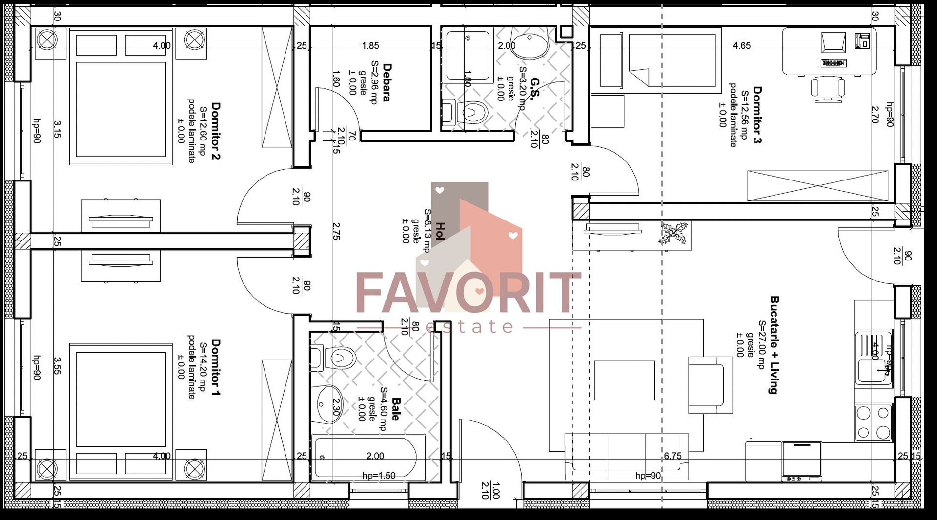 Duplex pe parter finisat la cheie. Zona Torontalului -Metro 2 . CF de Timisoara - Schiță 10