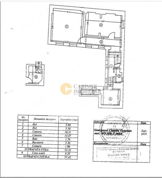 2 camere in vila I 58 mp I Stirbei Voda -  Gara de Nord I Decomandat - Poză 10