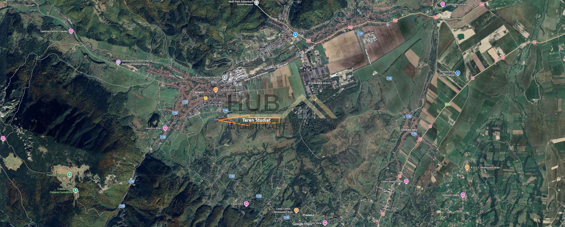 Teren de Vanzare Zarnesti | Utilitati | 3.698mp - Poză 1