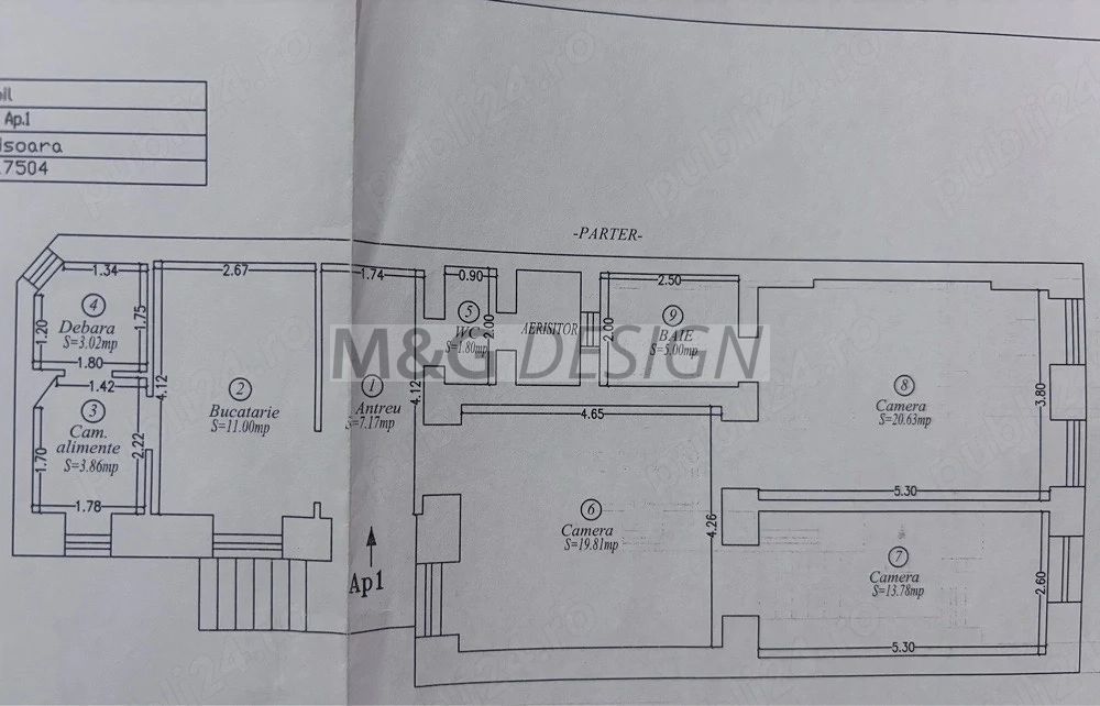 Apartament 3 camere zona Traian - Schiță 10