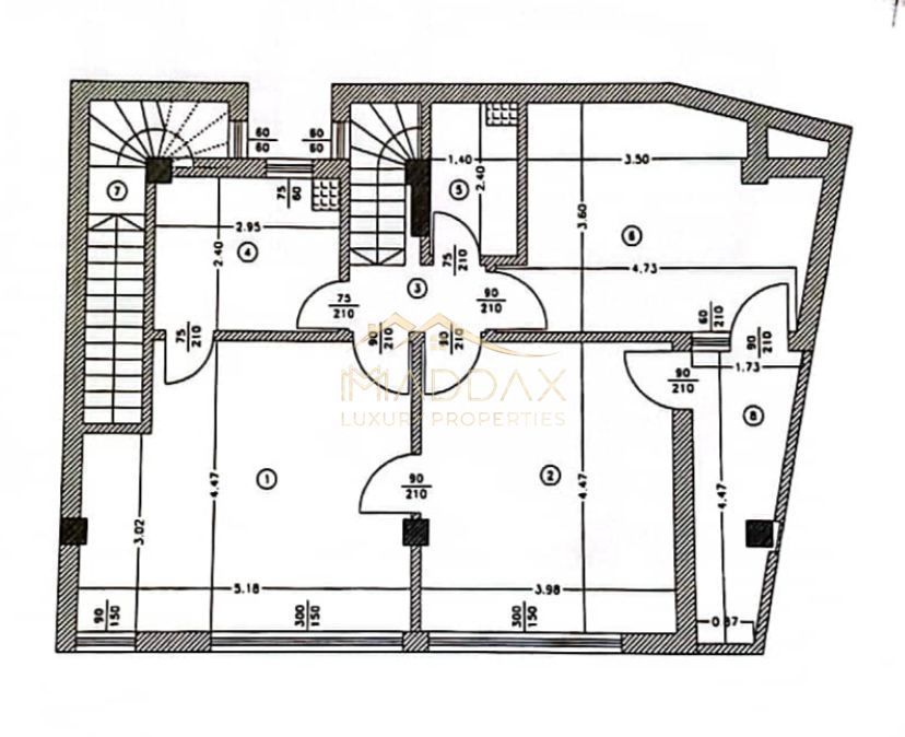 Spatiu birouri 5 camere elegant perntru inchiriere **160 mp** / Piata Romana - Schiță 22