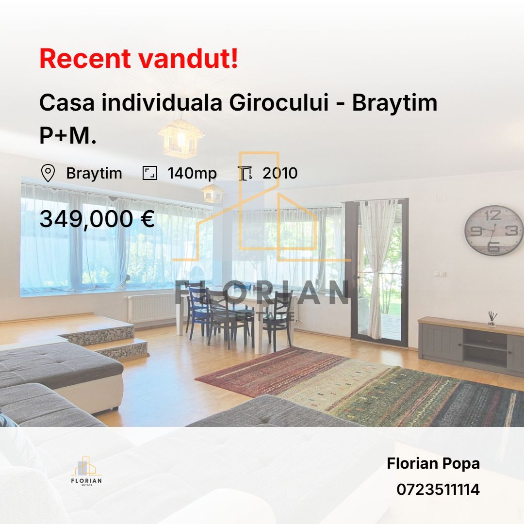 Vandut! Casa individuala Girocului - Braytim P+M. - Poză 1