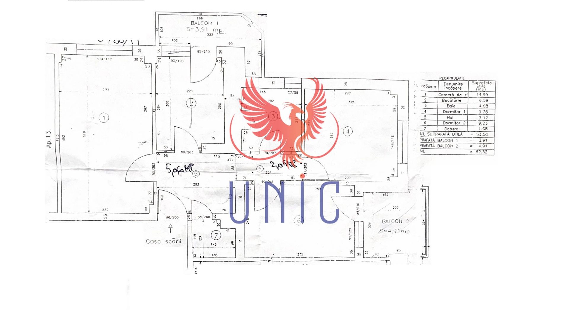 Apartament 3 camere Decomandate Lapus et 3/4 - Schiță 10