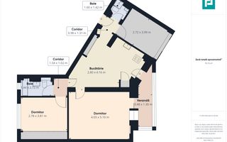 Apartament 3 camere, etajul 1, zona Alfa - Poză 12