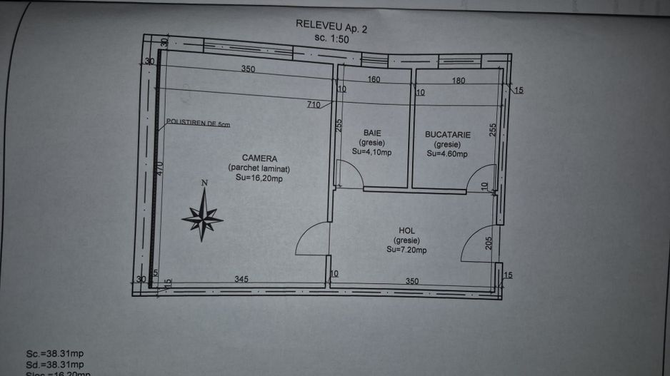 Sagului | 1 Camera | Decomandat. - Schiță 6