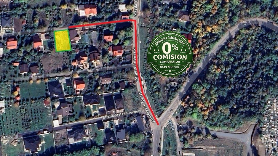 Teren intravilan 550 mp, cu toate utilitățile, zona CASTANILOR; - Poză 2