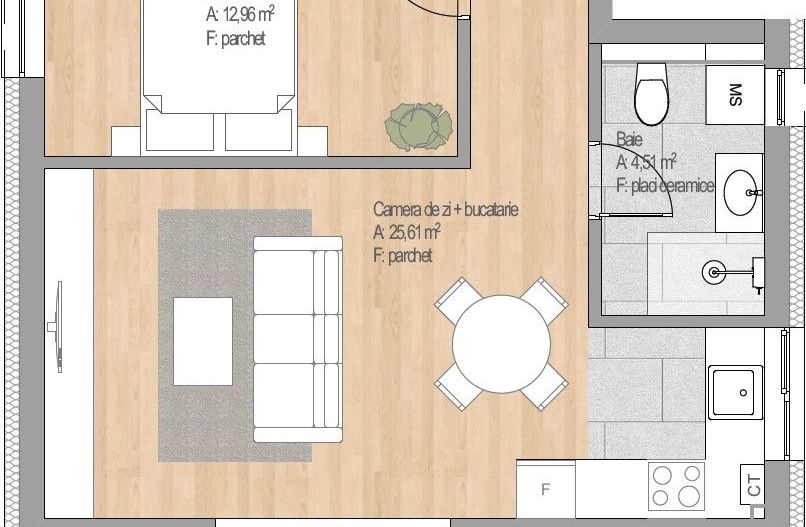 Apartament cu 2 camere, finisat nou, zona Cetatii - Poză 11