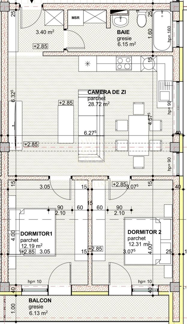 Apartament Ultrafinisat 62,7 mp+balcon 6 mp-lift-Libertatii - Poză 1