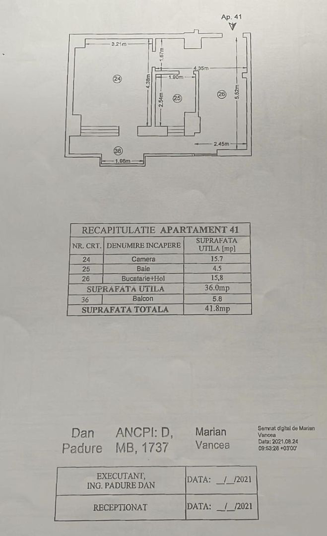 Complex Rezidential Tatarasi-Apartament 1 camera, 42mp, 93000euro - Poză 6
