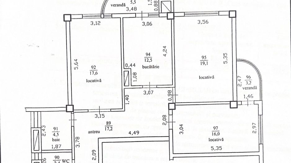 De vânzare I Apartament cu 3 camere I Variantă Albă | Buiucani I Alba Iulia - Schiță 3