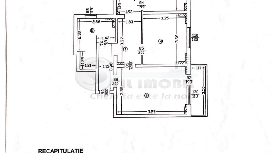 Apartament 3 camere decomandat – 69,12 mp utili – pe Anastasie Panu ! - Schiță 10