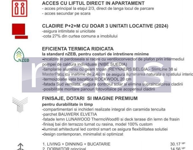 INCHIRIERE DUPLEX - DOROBANTI- 4 CAMERE- P+2+M - LIFT- NZEB-2024 - Poză 13