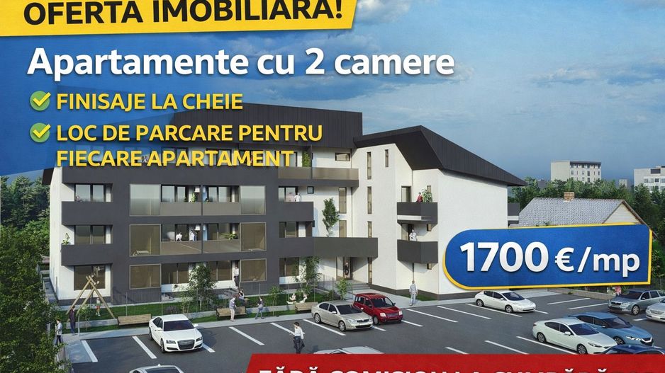APARTAMENT NOU - 2 camere, 60 mp, ETAJ 2, Complex LOGICENT; - Poză 1