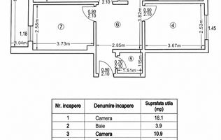 Etajul 1 - 3 camere decomandat - Mircea cel Batran