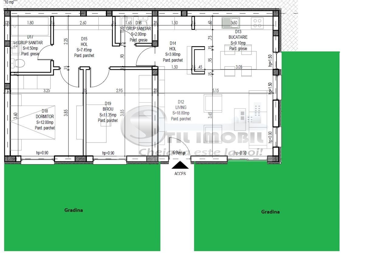 Ap. 3 camere 2bai + gradina zona Rediu-mutare imediata - Poză 1