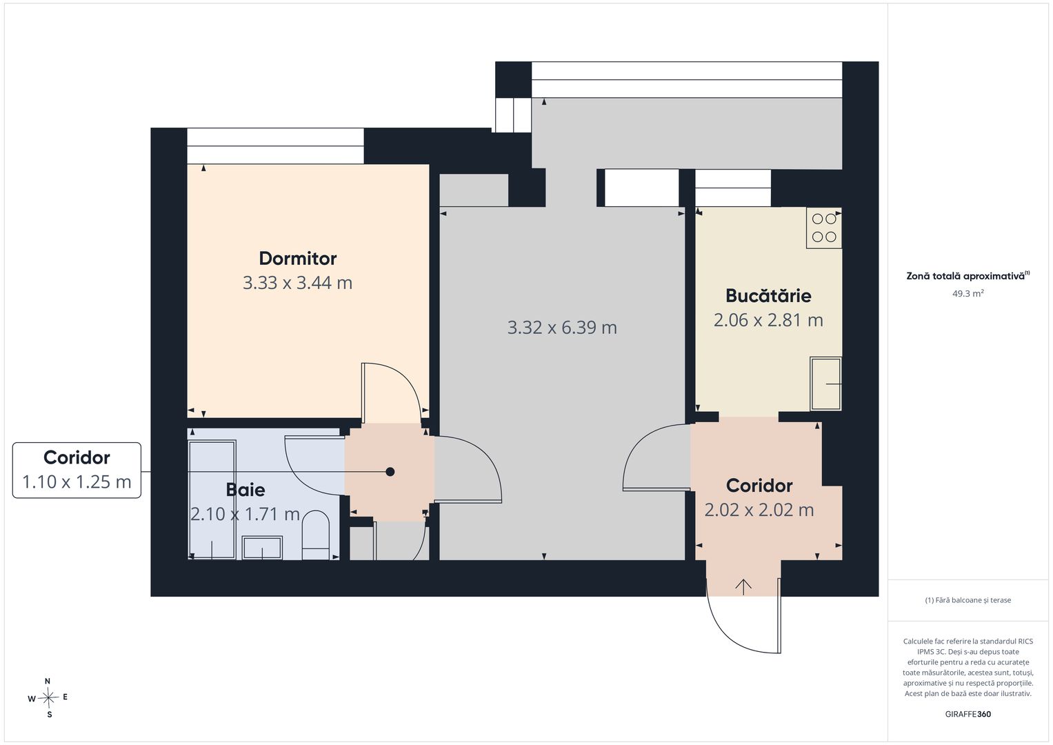 Apartament cu 2 camere de vânzare | 1 min Metrou 1 Mai - Schiță 12