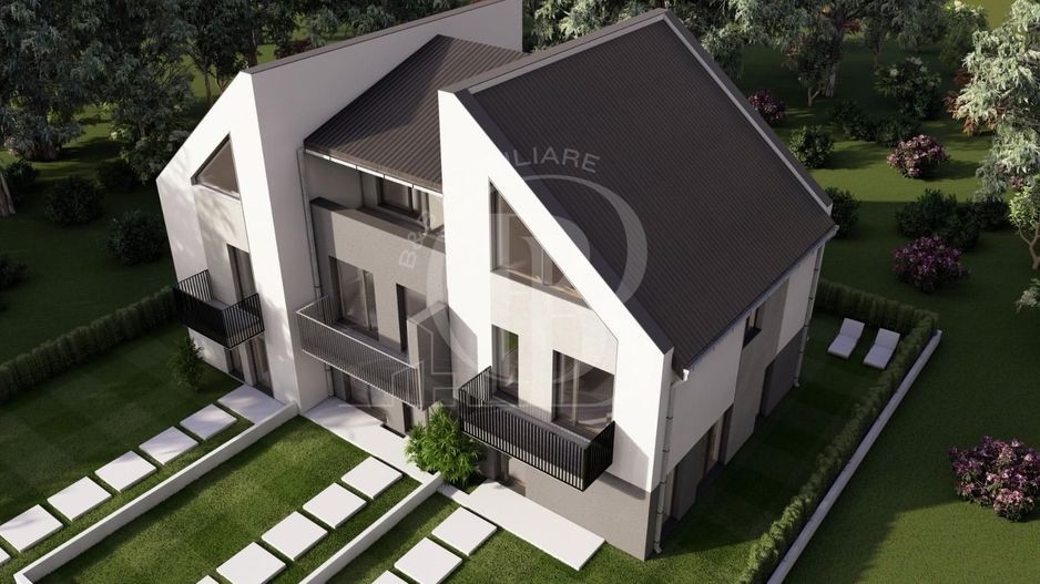 Vilă Triplex 4 Cam Arhitectură Modernă- Grădină Individuală -Panouri solare - Poză 1