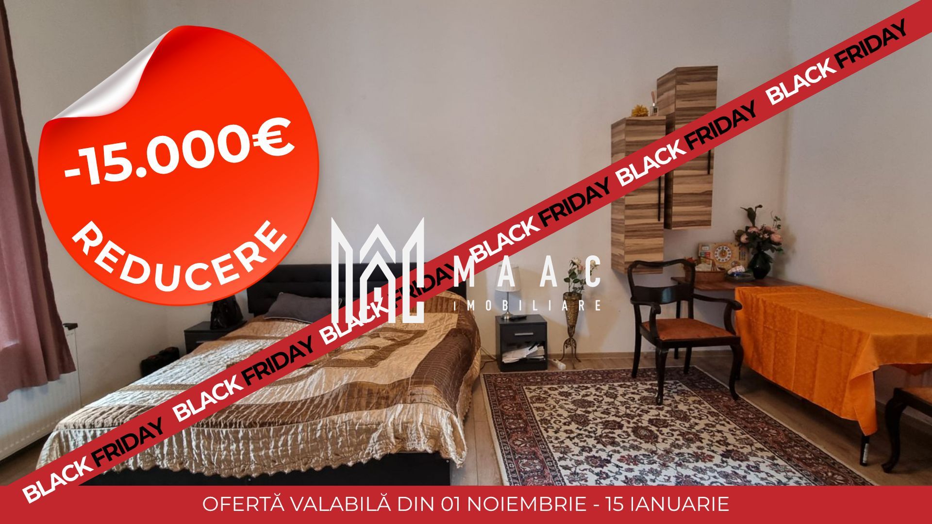 BLACK FRIDAY Apartament 3 camere I Etaj 1 I Utracentral - Poză 1