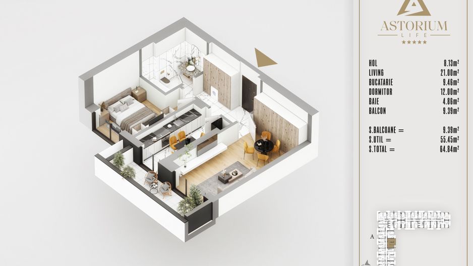 Titan Pallady 2 Camere Astorium Life exclusiv blocul A predare 2025 - Poză 21
