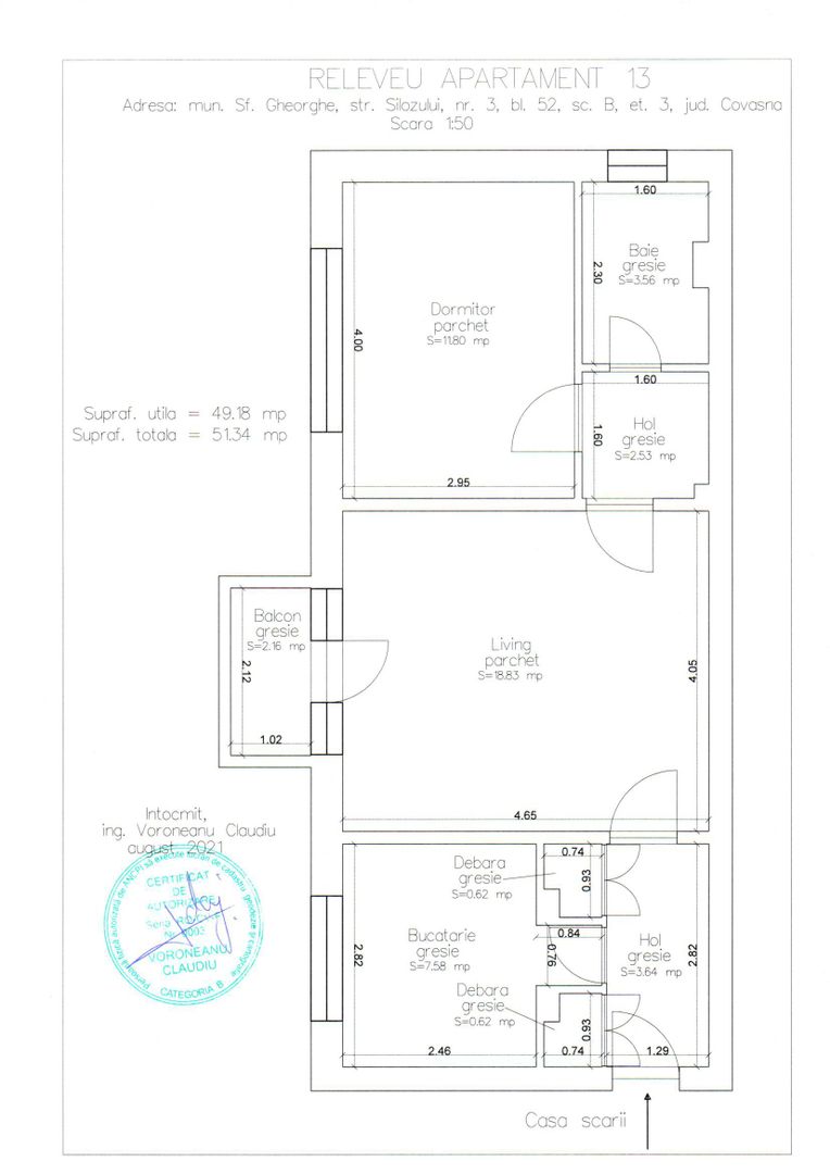 Apartament 2 camere zona garii - Schiță 10