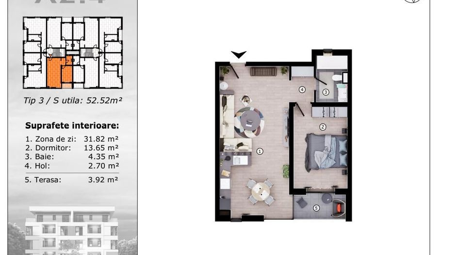 Vânzare apartamente moderne 52 mp în zona Torontalului !!! COMISON 0 - Poză 6