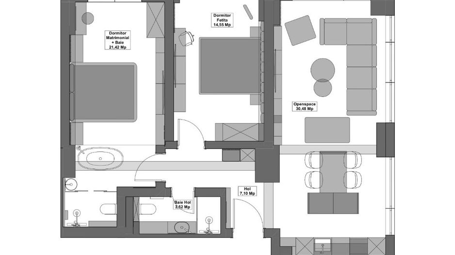 Apartament 3 camere Mamaia Nord cu vedere la mare - Poză 2