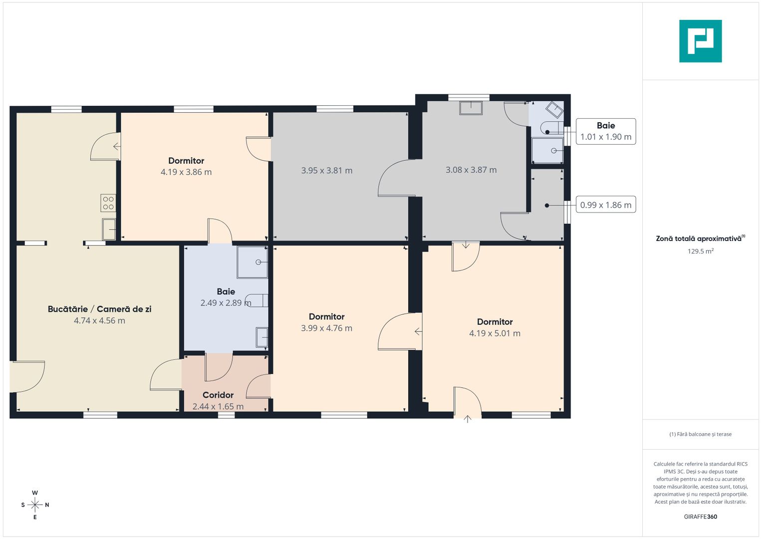 Casă 5 camere, teren 1453mp, comuna Șagu - Poză 8
