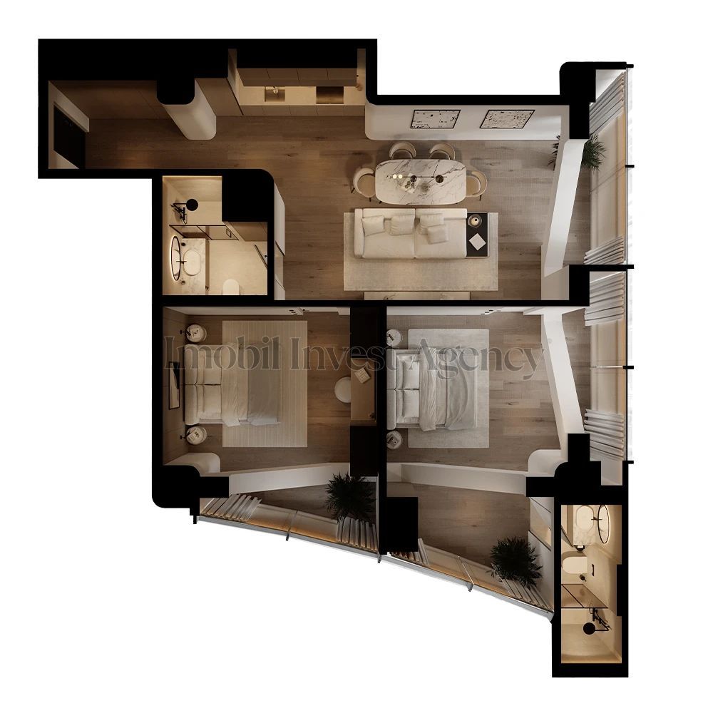 Apartament 3 camere de vanzare Pipera - Schiță 20