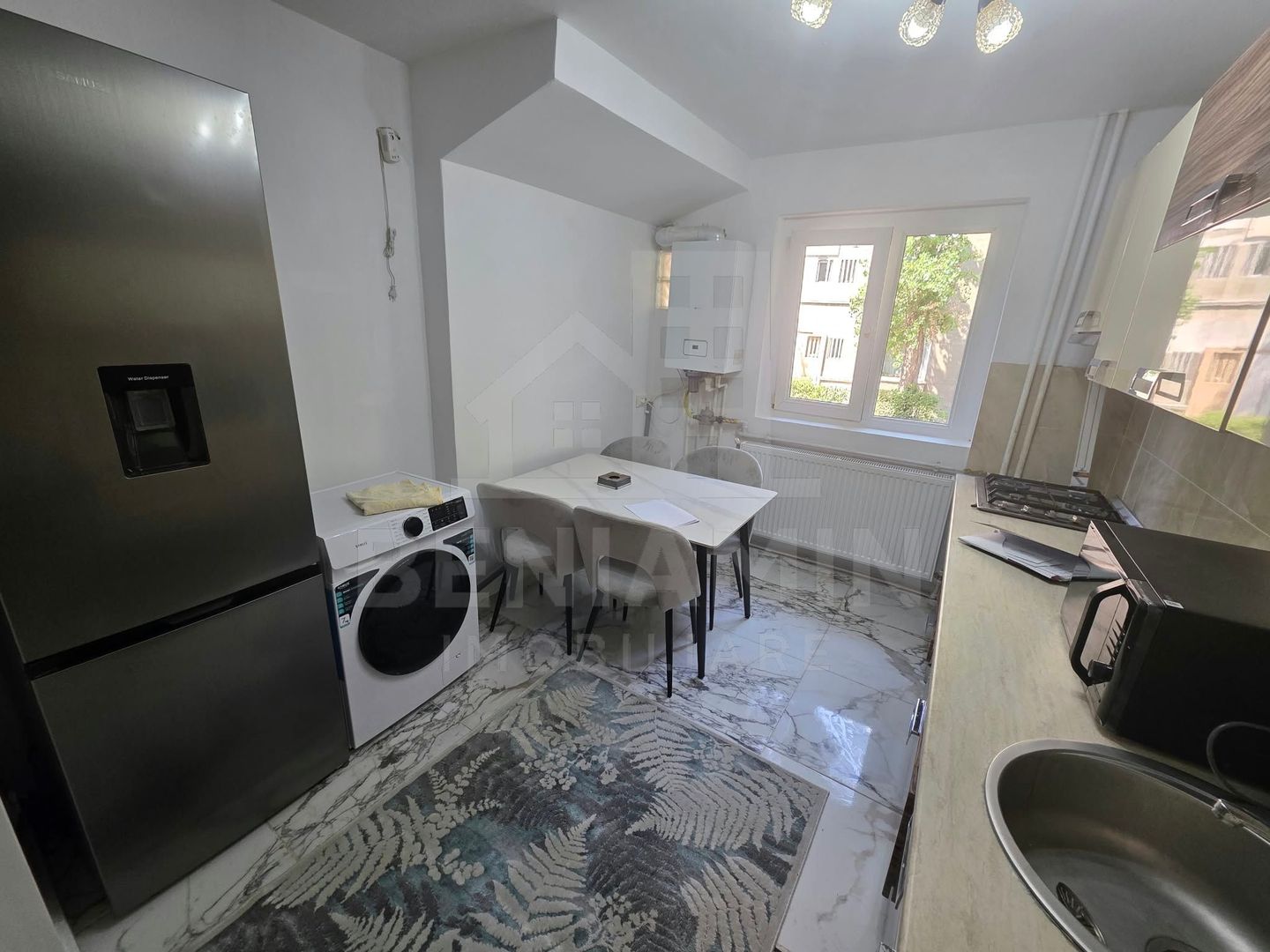 2Camere-Parter-Renovat- 50mp -Centrala Termica-Mobilat-Utilat-Brazda - Poză 5