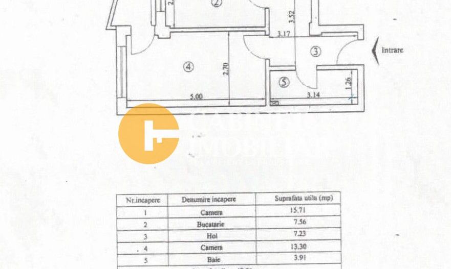 Galata - Bloc Nou - 2 Camere decomandat - Etaj 1 - Mobilat/Utilat - 54 MP - Poză 14
