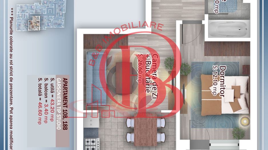 Oferta Lansare 2 camere Titan Pallady incalzire pardoseala - Schiță 8