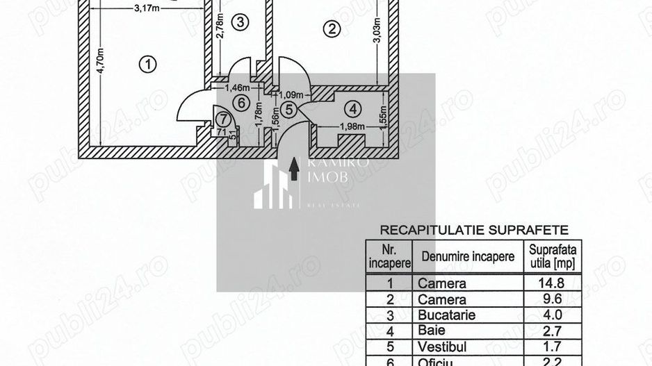 Apartament 2 camere, Trapezului/1 Decembrie 1918, renovat, mobilat - Poză 8