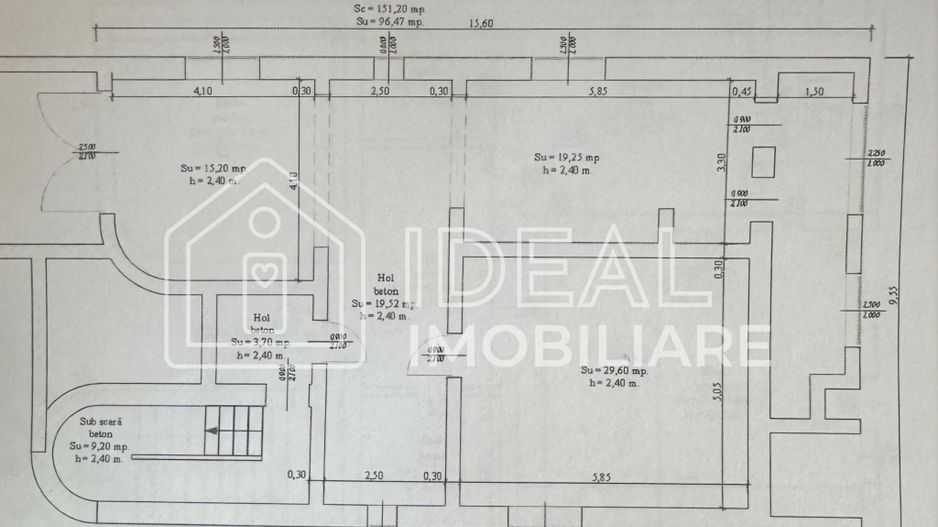 Spatiu Comercial cu 11 camere, 365 mp utili,  zona Cale Dumbravii - Schiță 12