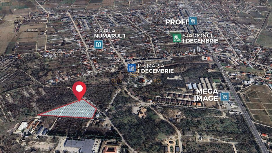 Teren 19.470 mp, investitie ideala, Green City -1 Decembrie, Ilfov - Poză 3