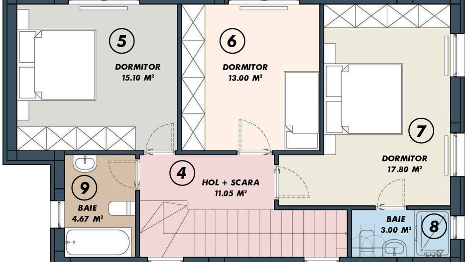 VILA INDIVIDUALA CU GRADINA SI FINISAJE MODERNE | TUNARI - Schiță 6