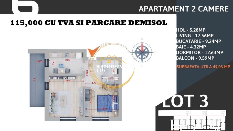 Finaizat Gata de locuit ansamblu premium Terasa mare Decomandat - Poză 2