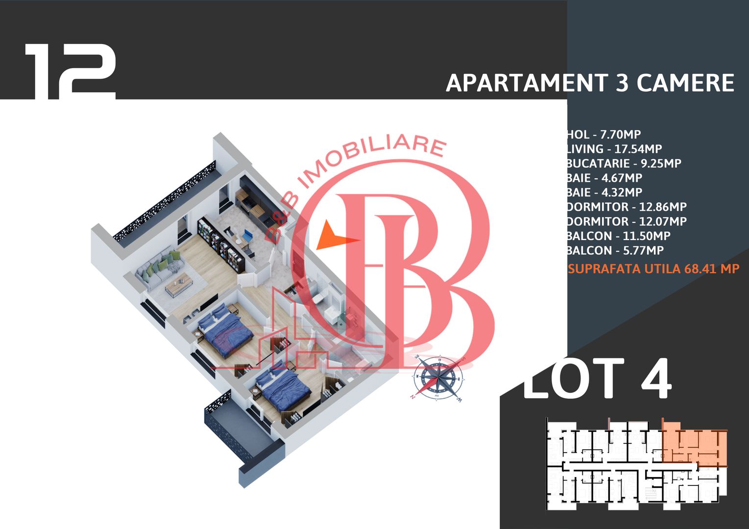 3 camere Titan  Pallady Metrou Nicolae Teclu - Schiță 9