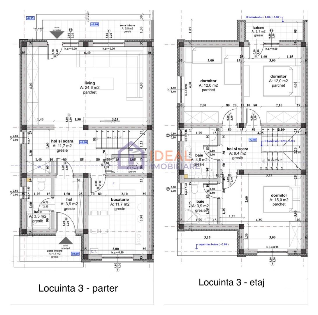 Casa Tip Duplex cu 4 camere, si gradina in Cartierul Arhitectilor - Schiță 8