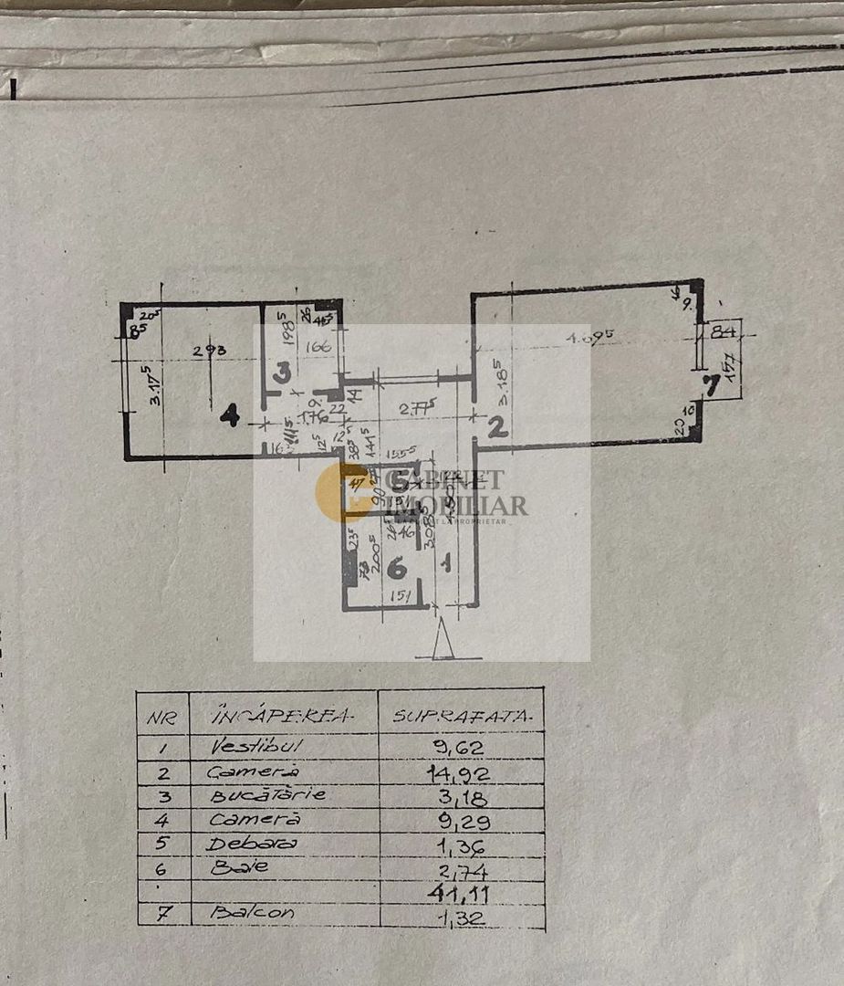 2 Camere | Decomandat | 6/10 | Contor Gaz | Creditabil | M Lujer 3 min - Schiță 8