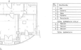Bd. Decebal – Apartament 2 camere, decomandat, 64 mp, nemobilat - Schiță 9