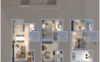 Vila moderna (capat) 4 camere + birou, complex nou | Pipera - Poză 6